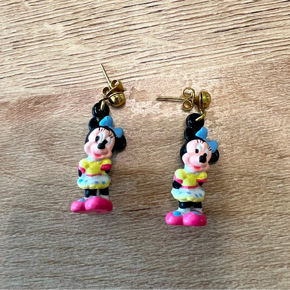 Vintage Authentic Disney Minnie Mouse dangle earrings.